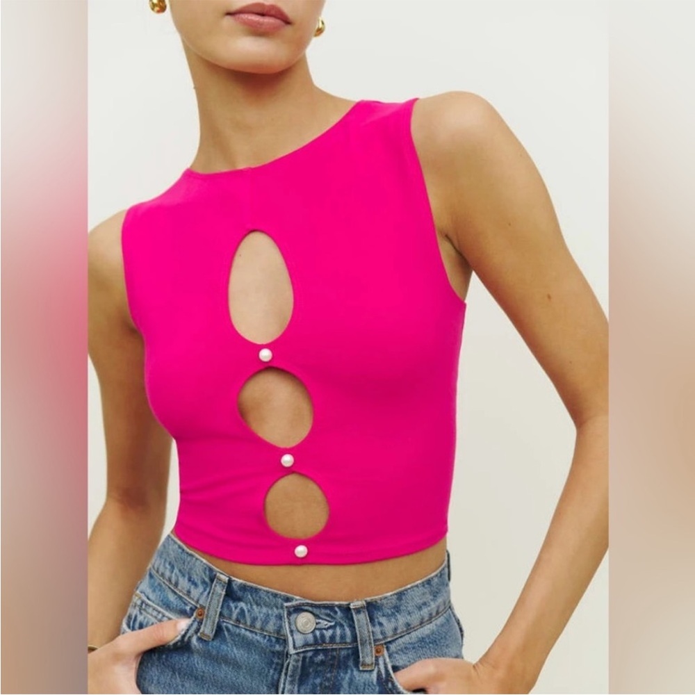 NWOT Reformation Emilio Knit Tank in Pink